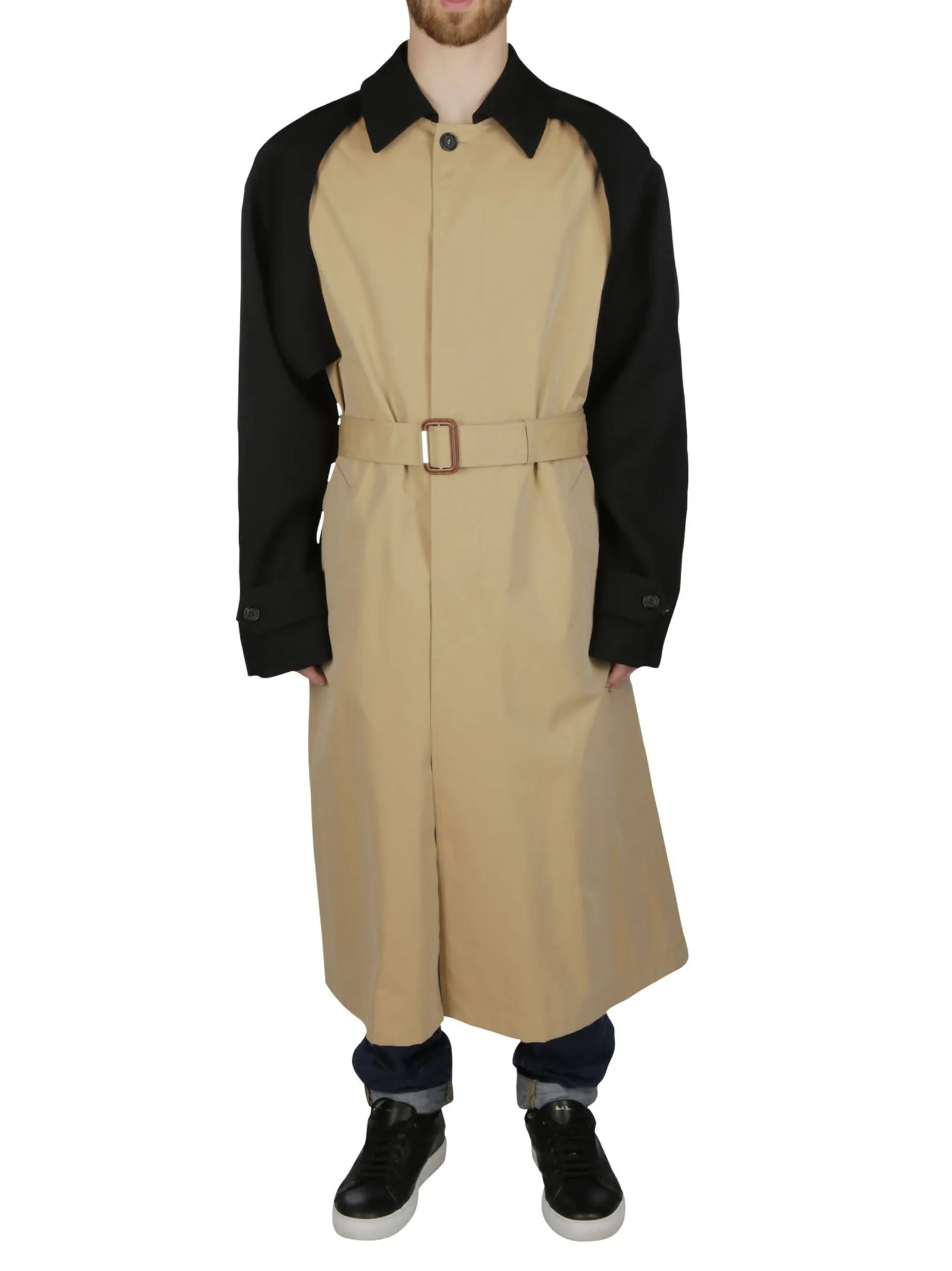 Alexander McQueen Belted Two-Tone Trench Coat