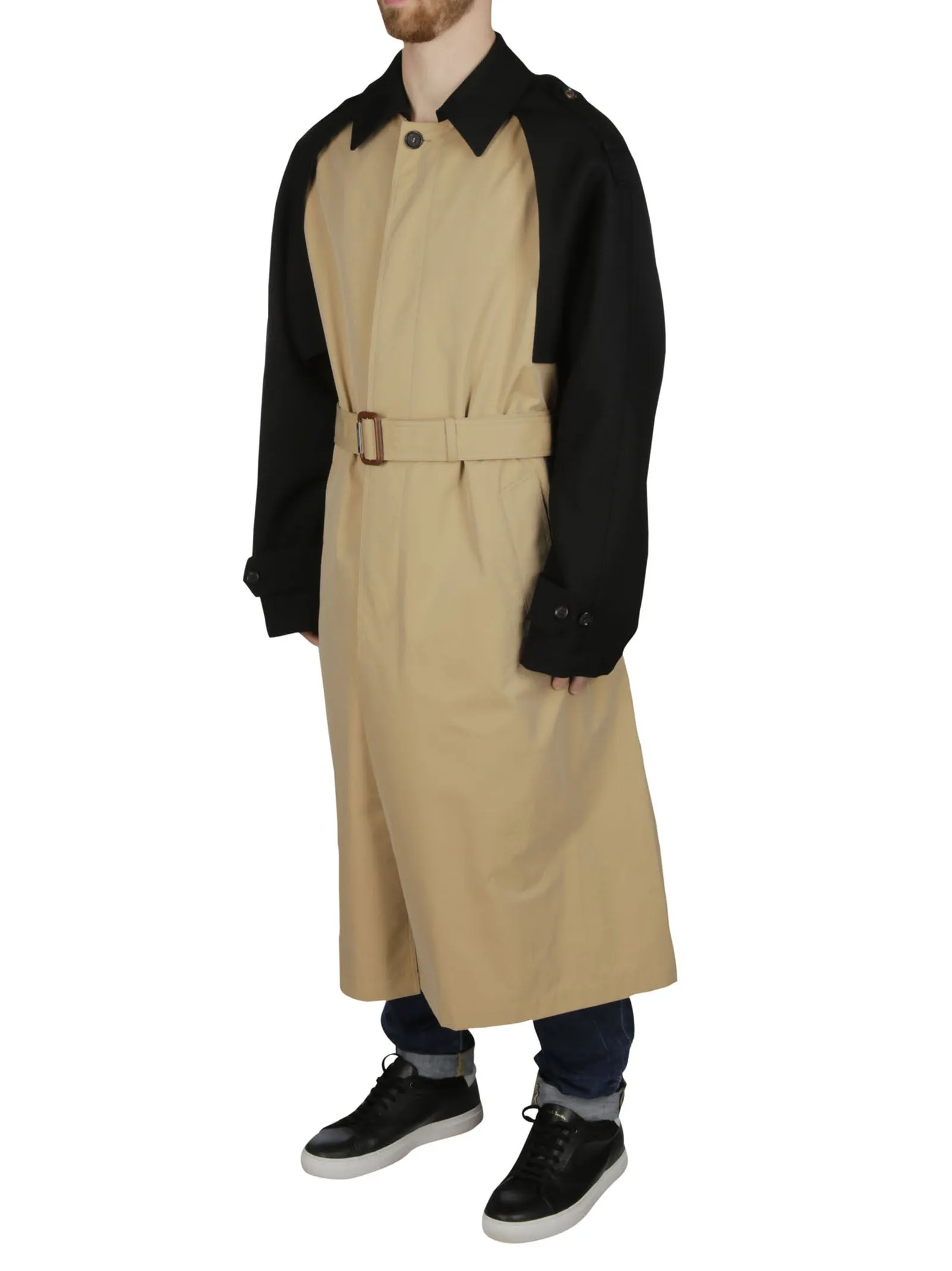 Alexander McQueen Belted Two-Tone Trench Coat