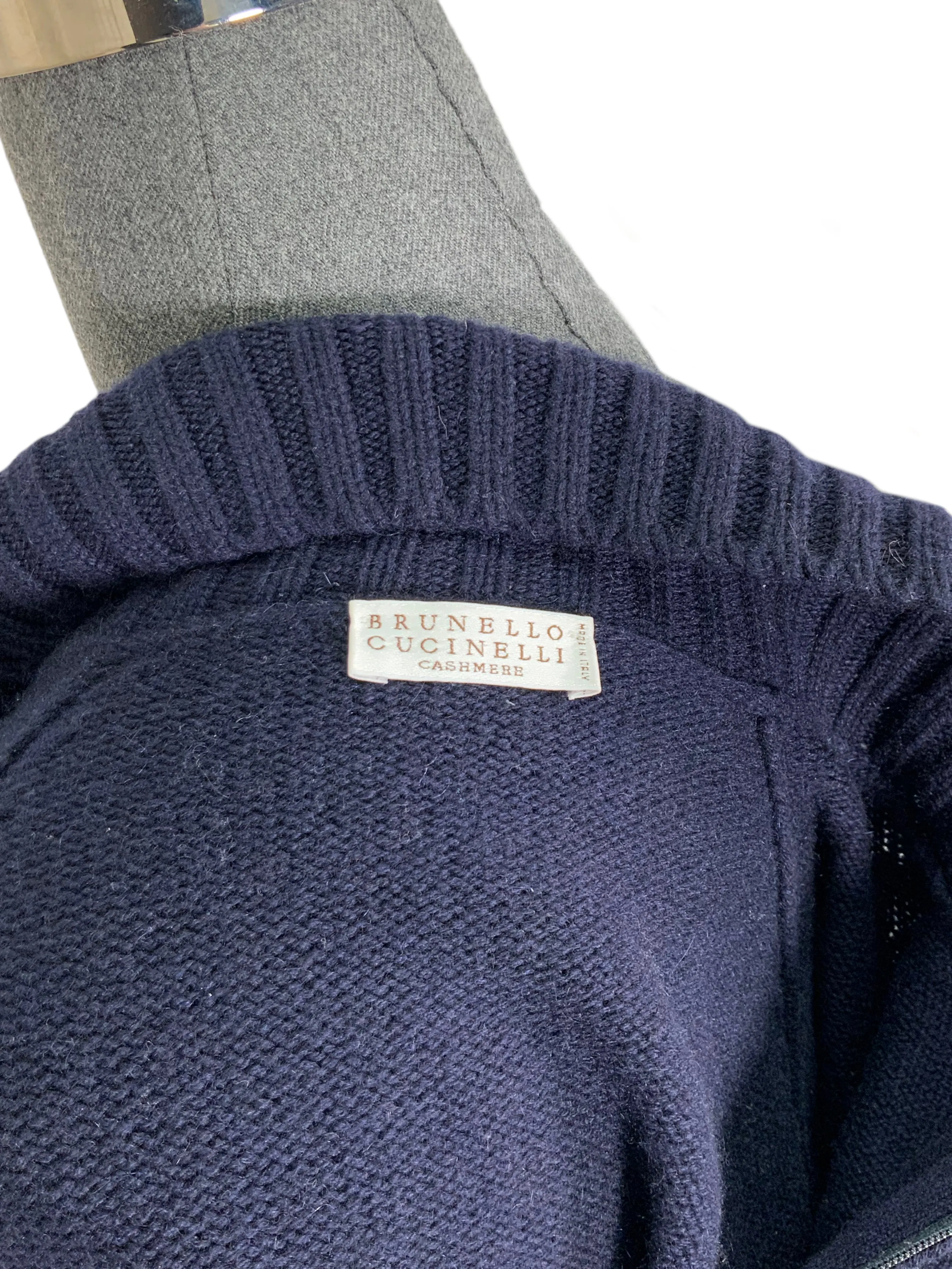 Brunello Cucinelli Cashmere Zip Sweater Size S