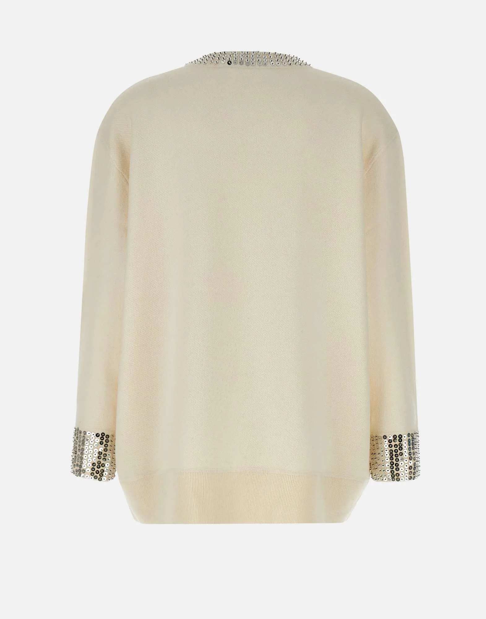 Butter Colour Oversize Sequin Sweater