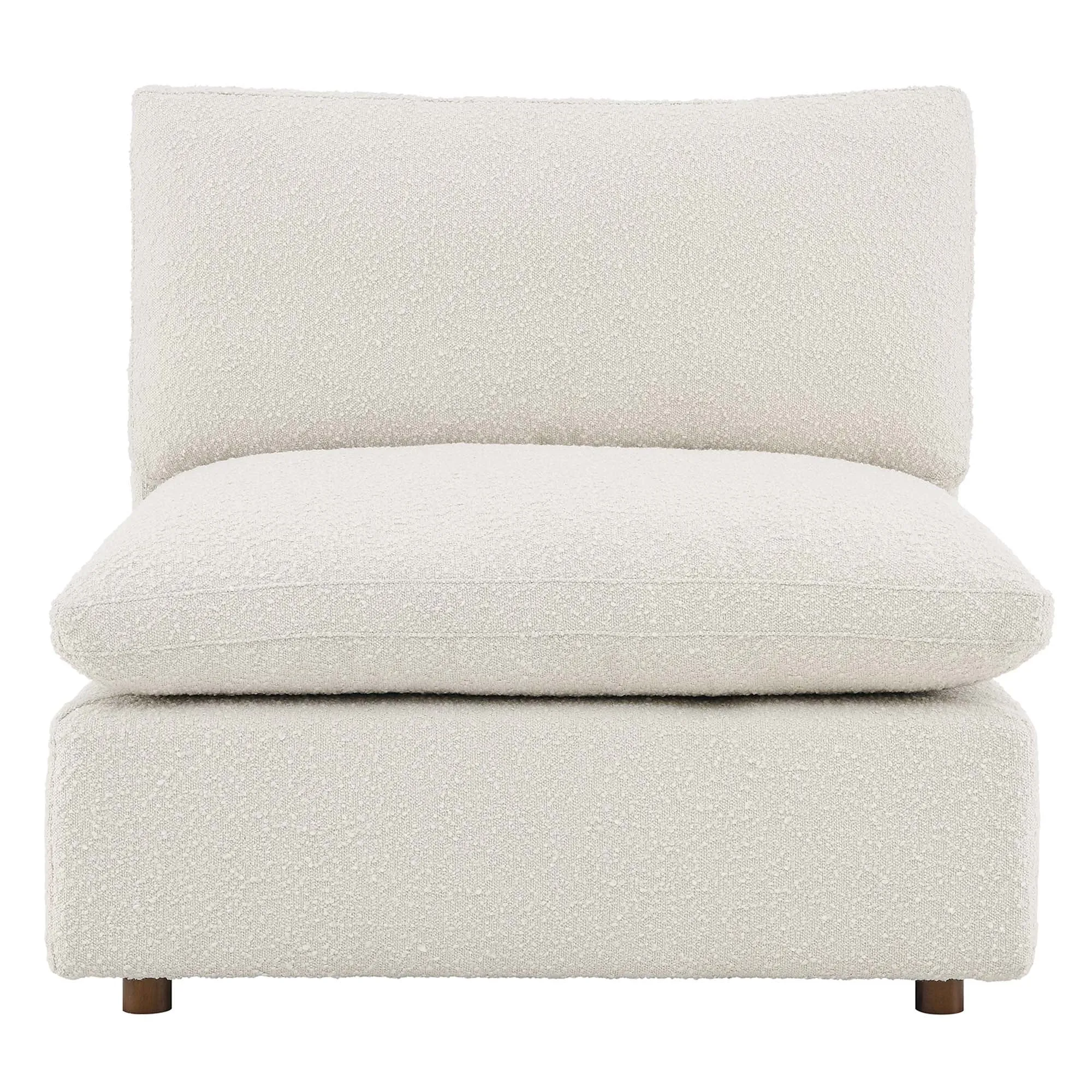 Commix Down Filled Overstuffed Boucle Fabric Armless Chair by Modway