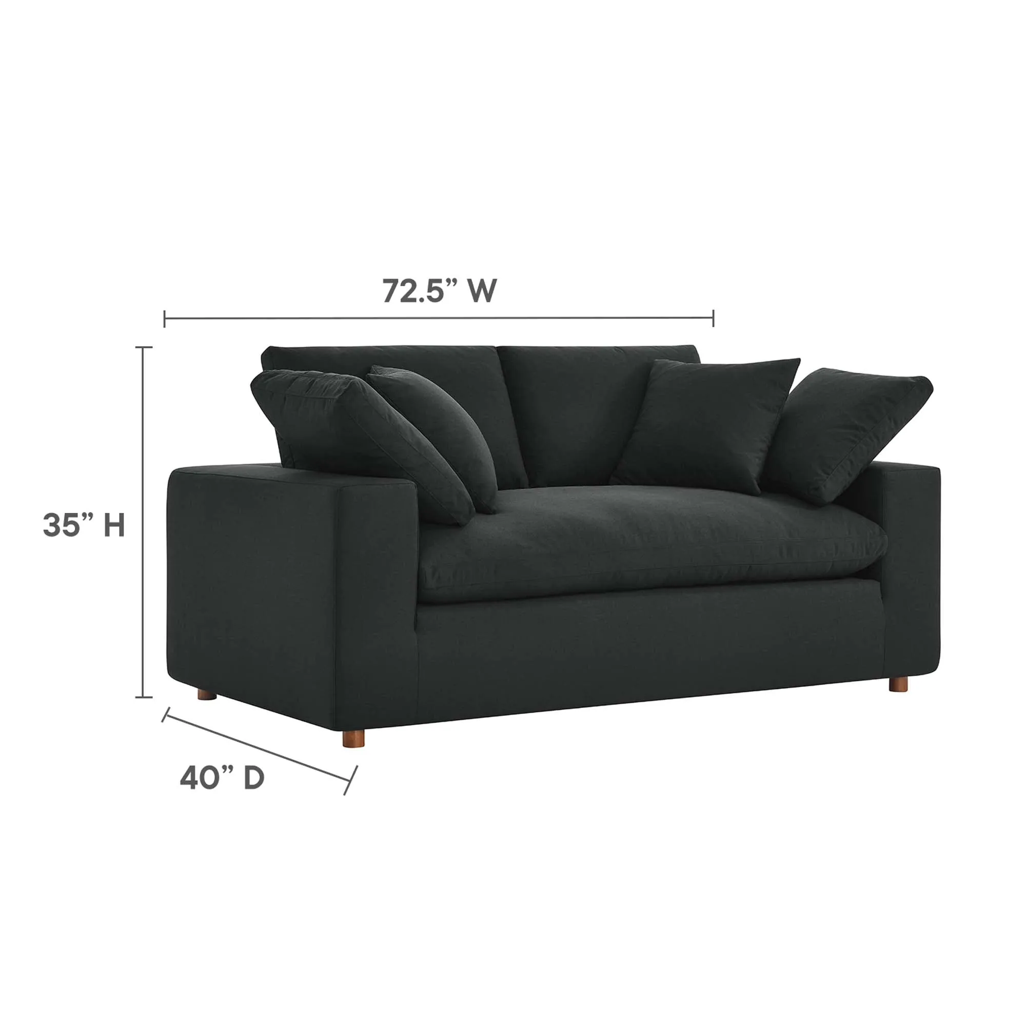 Commix Down Filled Overstuffed Loveseat by Modway