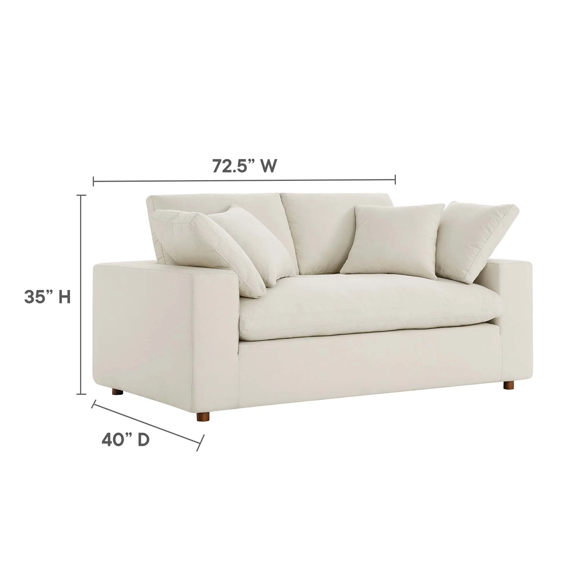 Commix Down Filled Overstuffed Loveseat by Modway