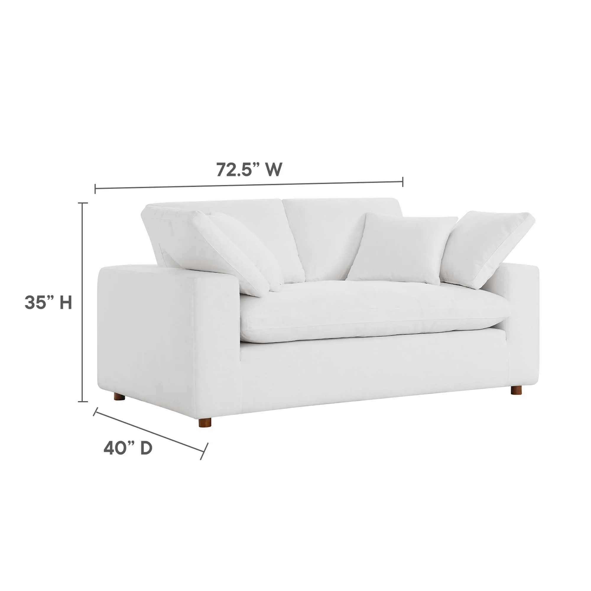 Commix Down Filled Overstuffed Loveseat by Modway