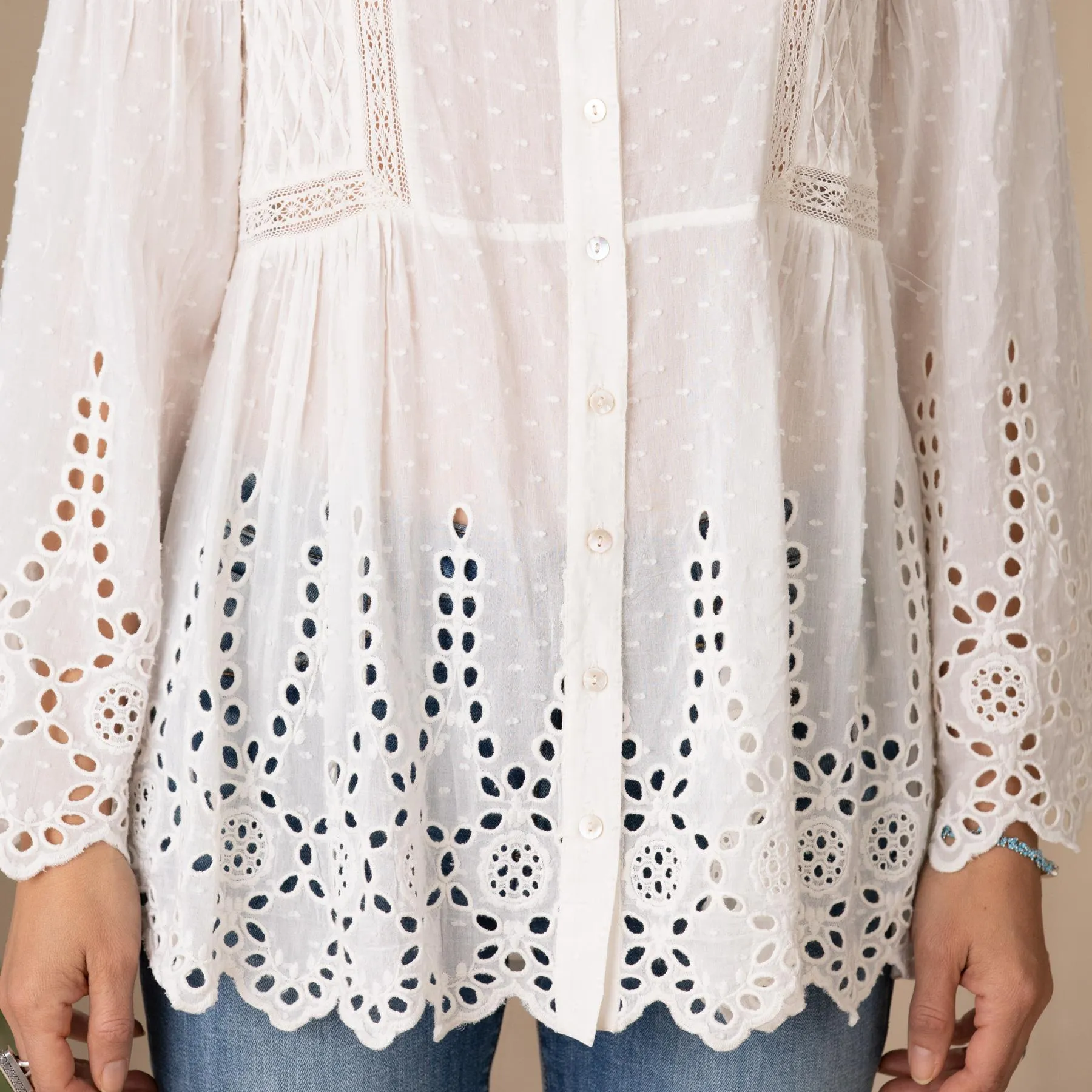 Drea Eyelet Tunic, Petite