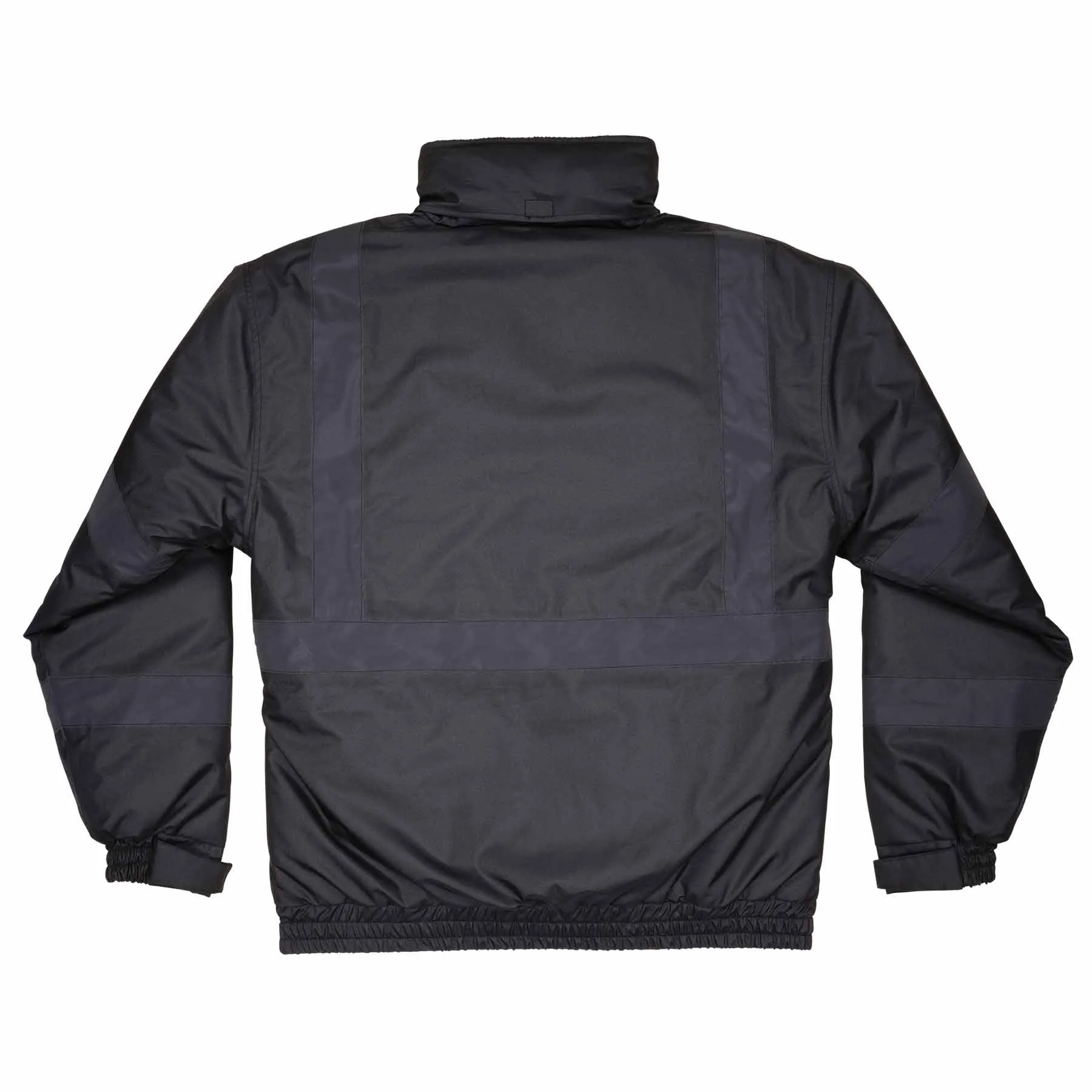 Ergodyne 25649 8377EV 5XL Black Non-Certified Hi-Vis Bomber Jacket - Quilted