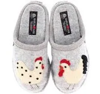 Haflinger Chicken Slipper in Silver Grey