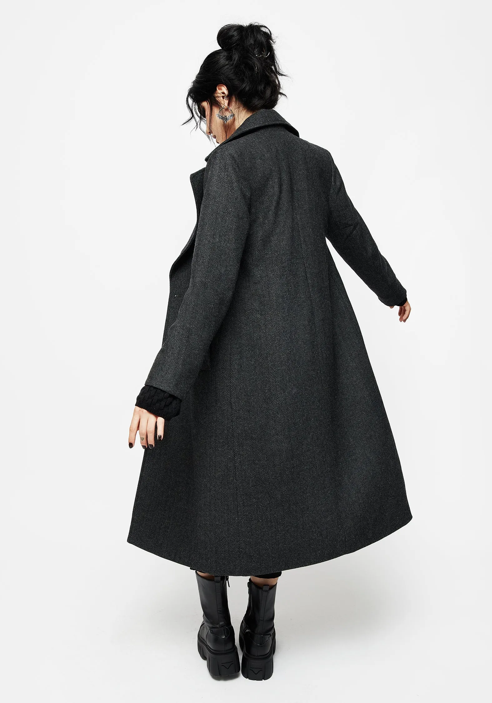 Infinite Wool Blend Herringbone Coat