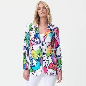 Joseph Ribkoff Face Print Blazer Jacket - Style 232228