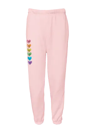 Kid's Conversation Heart Sweatpants