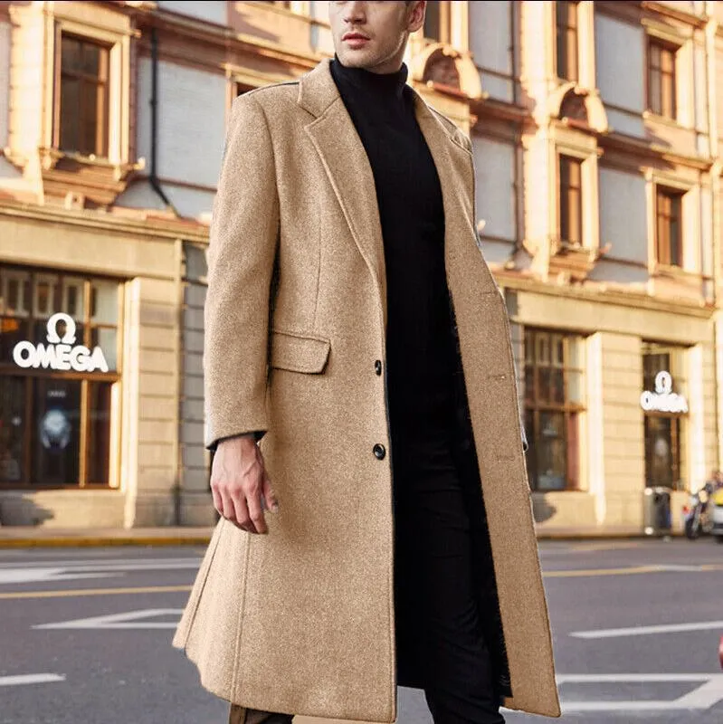 LMS Woolen Long Trench Coat