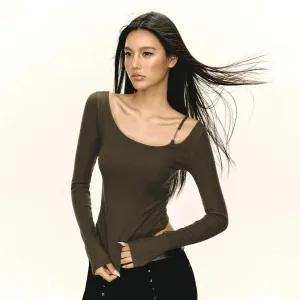 Long Sleeve Ribbed Turtleneck Top