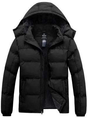 Men's Puffer Jacket Thicken Padded Winter Coat with Removable Hood Acadia 4