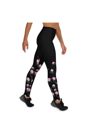 Midnight Rose Yoga Leggings