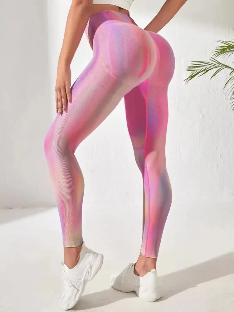 Newest Scrunch Butt Seamless Leggings For Women Gym Tights Tie Dye  Legging  Workout Gym Clothing Yoga Pants