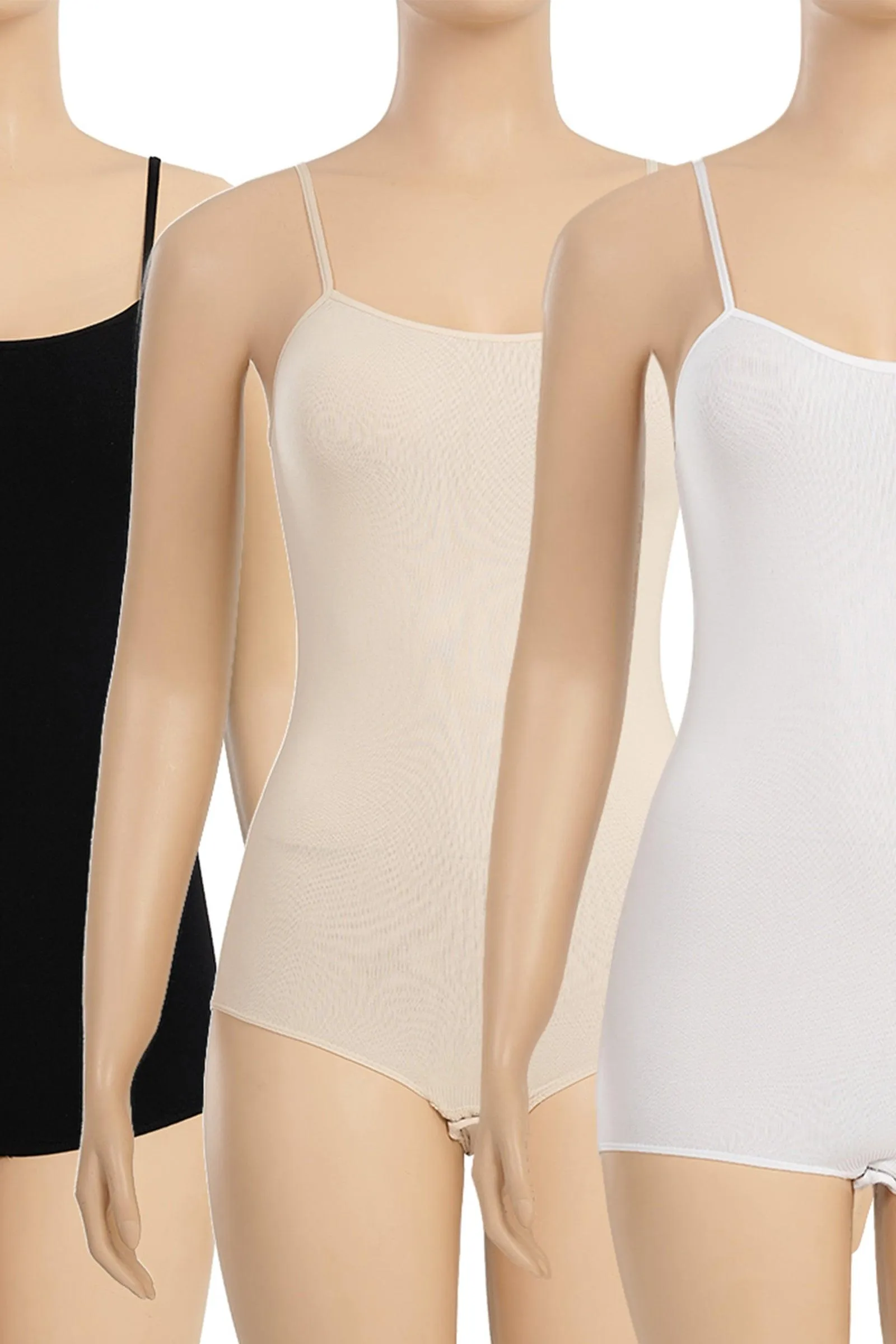 Pack of 3 Microfiber Cami Bodysuit