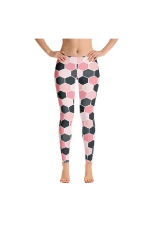 Pink Honeycomb Leggings