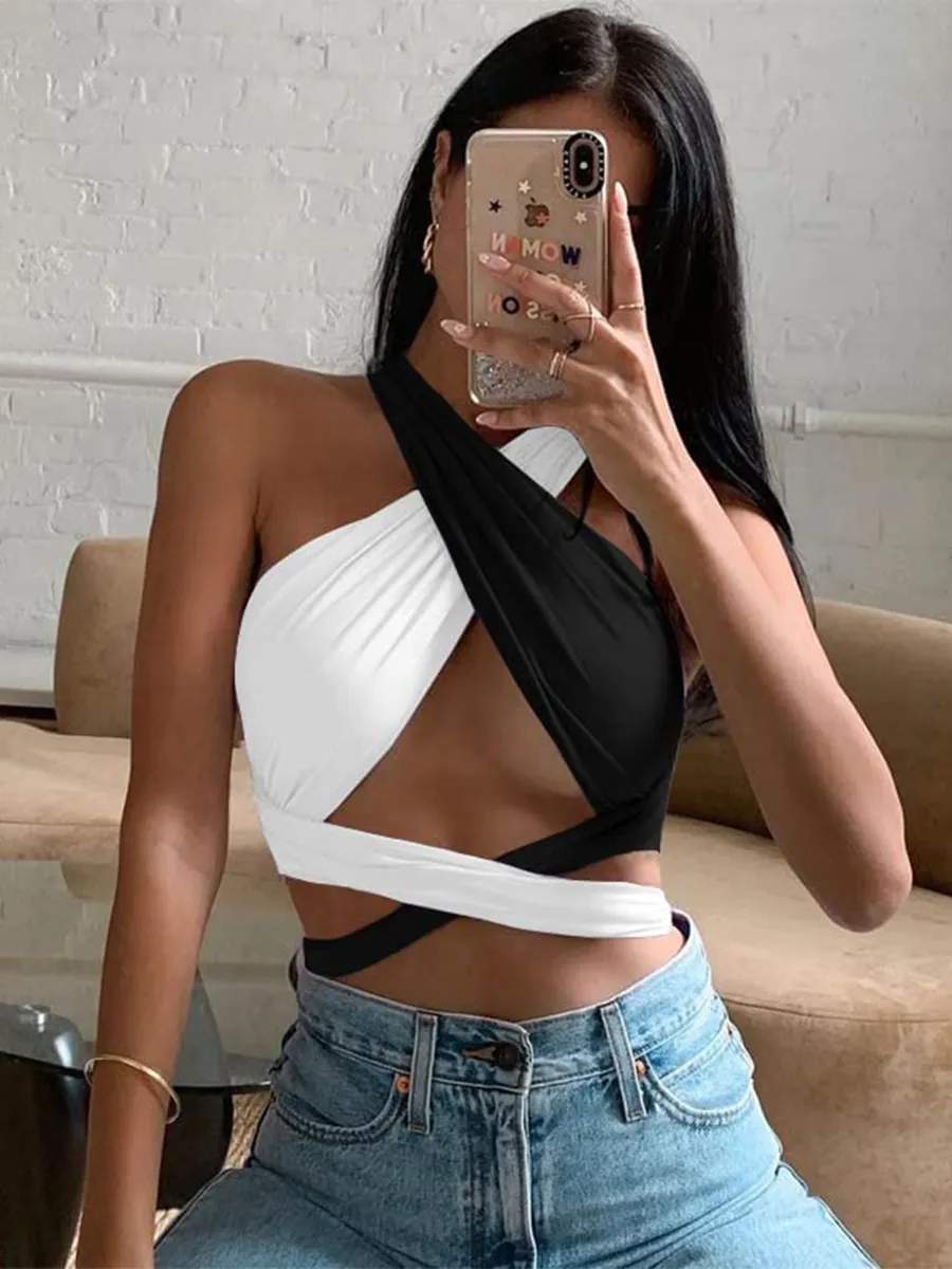 Ribbed Halter Crop Top