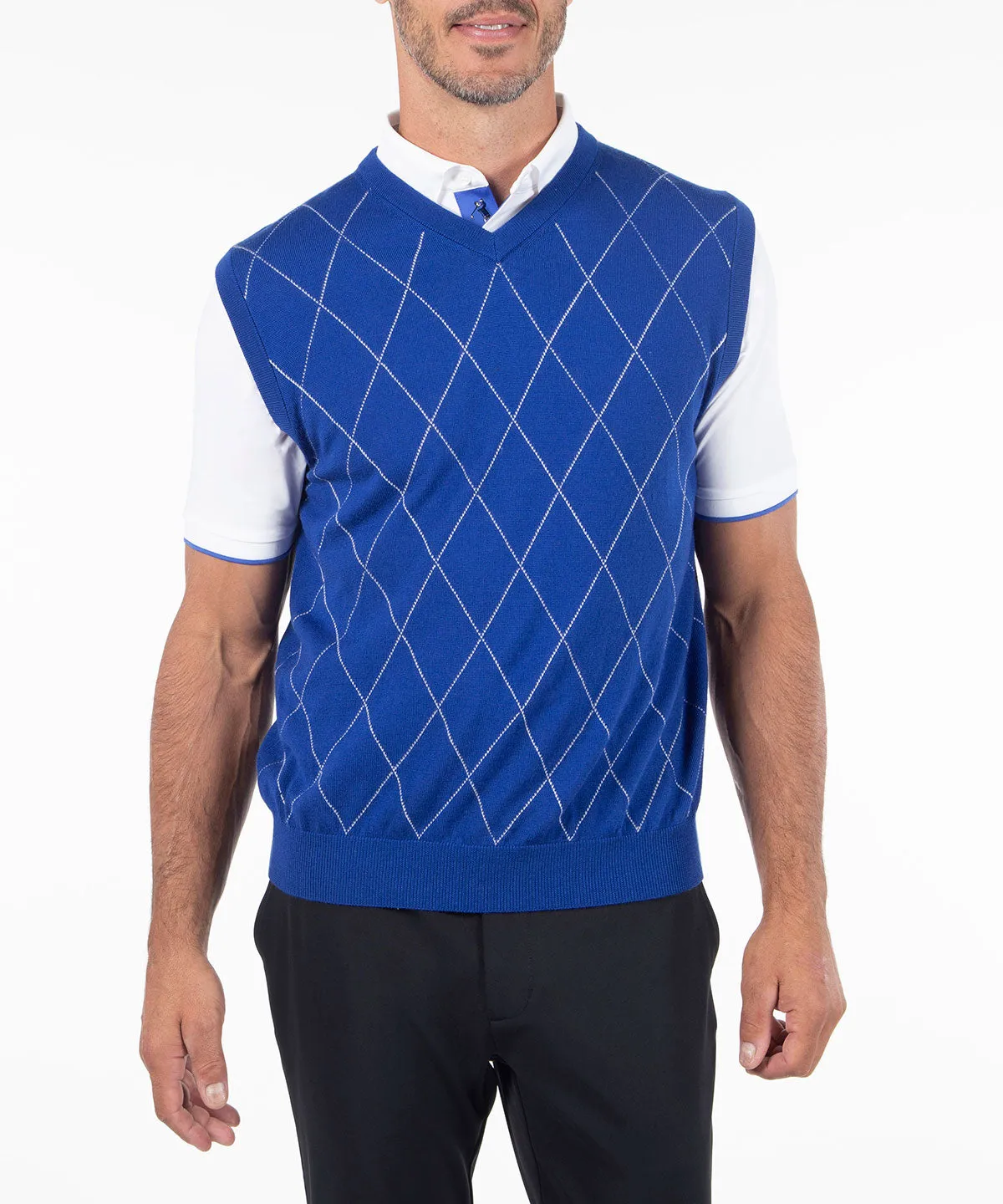 Signature Merino Argyle V-Neck Vest