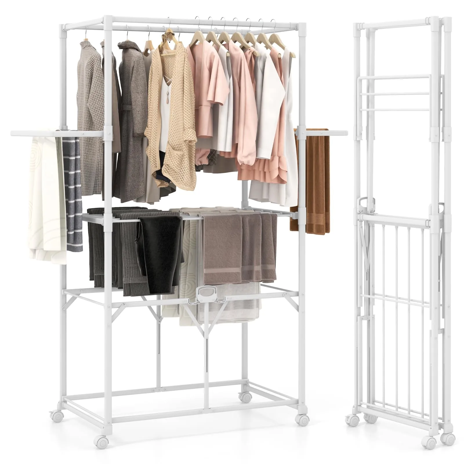 Tangkula Foldable Clothes Drying Rack