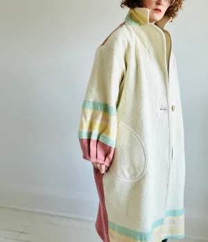 Trench with Vintage Wool Blankets Size 2X/3X #TRENCH8