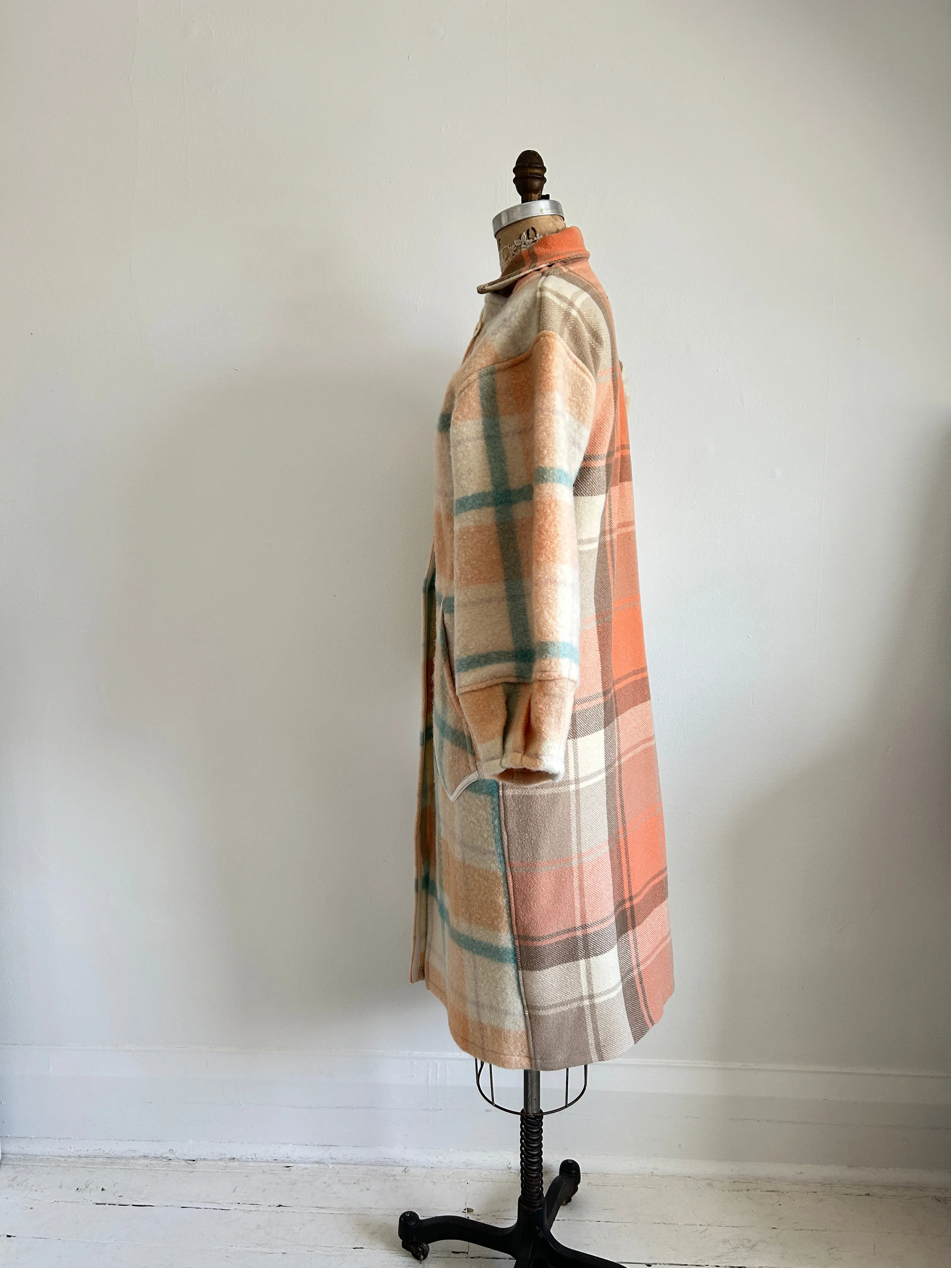 Trench with Vintage Wool Blankets Size XS/S #TRENCH5