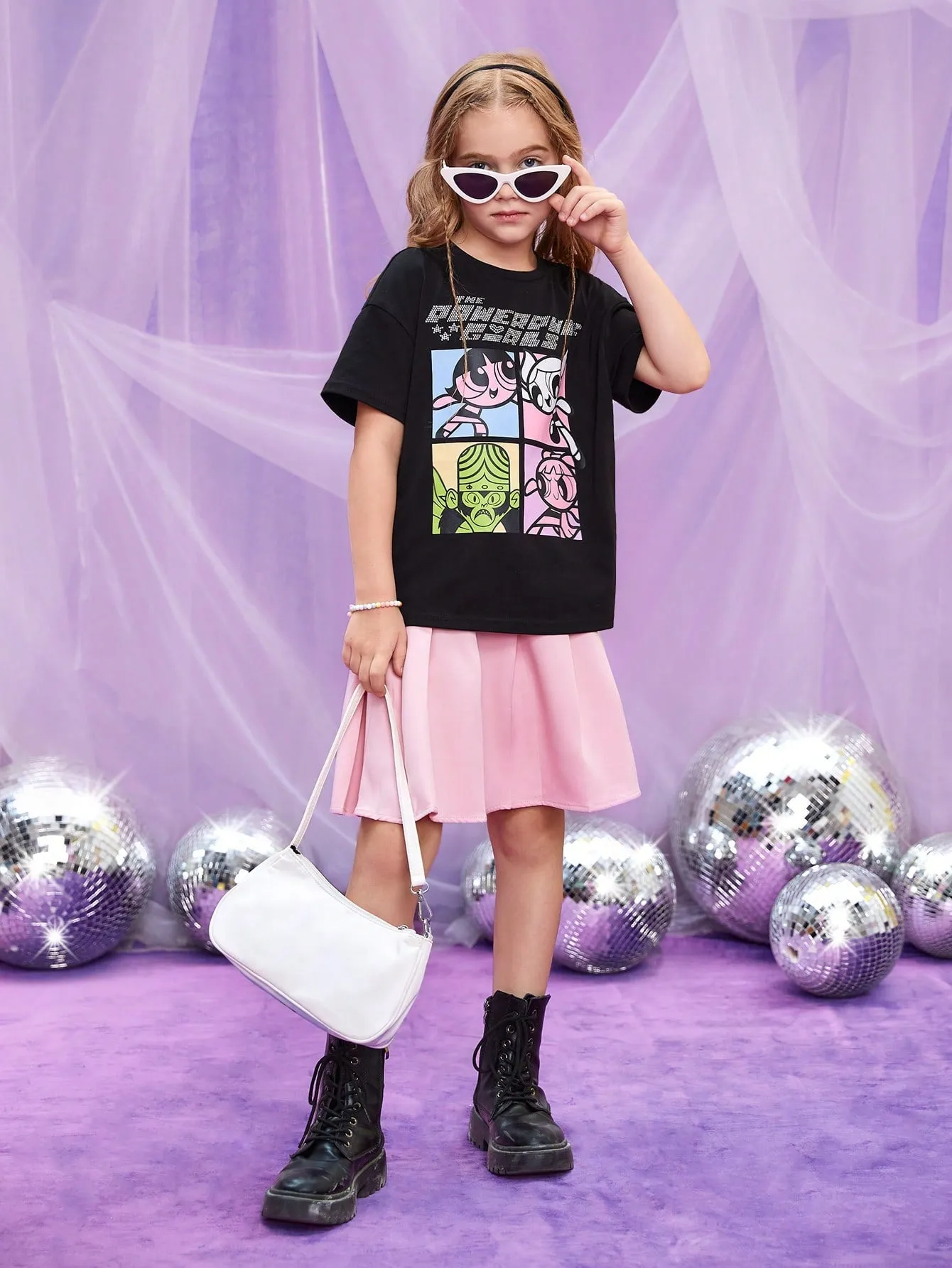 Tween Girls' Casual Rhinestone Letter T-Shirt - Comfortable Loose Fit, Short Sleeve