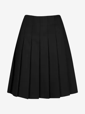 Zeco Girls School Senior Down Pleat Eco Skirt in Black